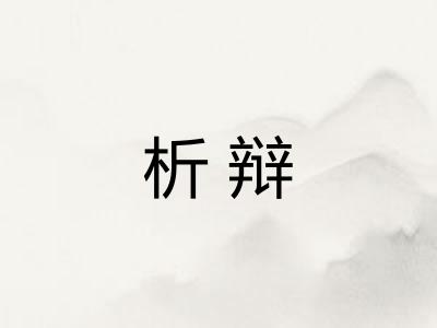 析辩