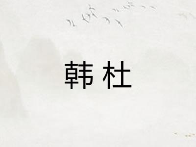 韩杜