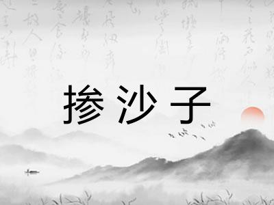 掺沙子
