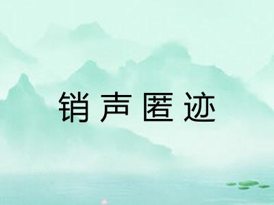 销声匿迹