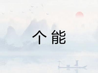 个能