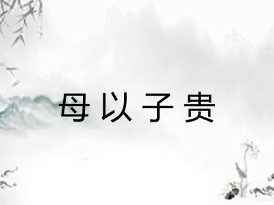 母以子贵