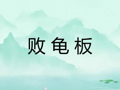 败龟板