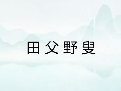 田父野叟