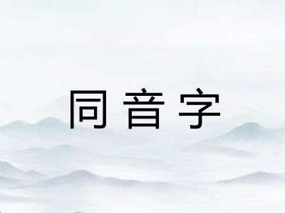 同音字