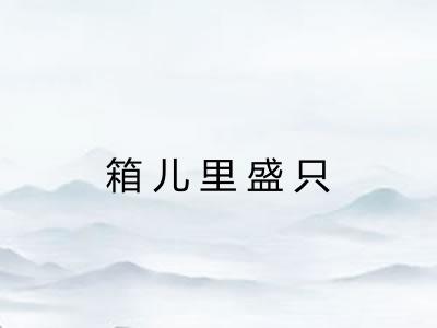 箱儿里盛只