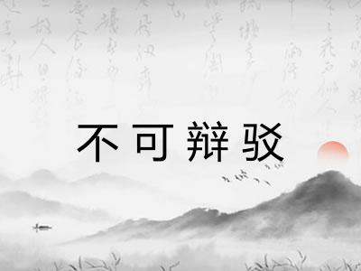 不可辩驳