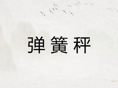 弹簧秤