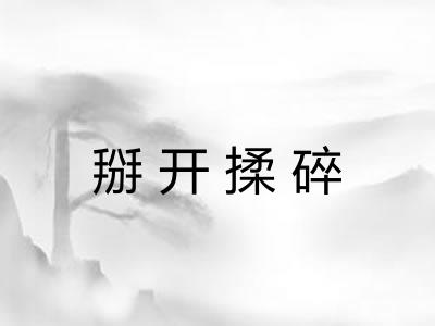 掰开揉碎