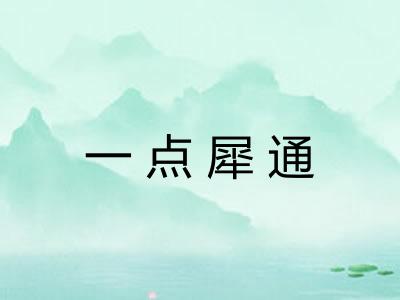 一点犀通