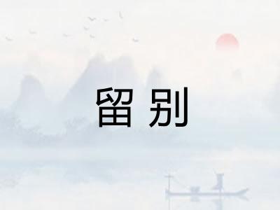留别
