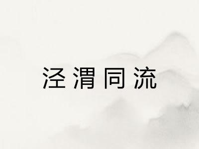 泾渭同流