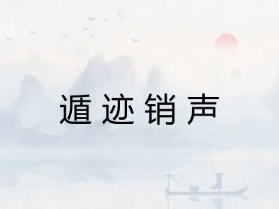 遁迹销声
