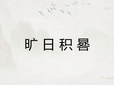 旷日积晷