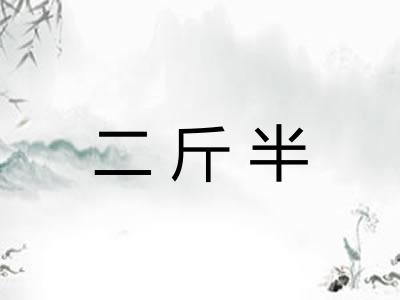 二斤半