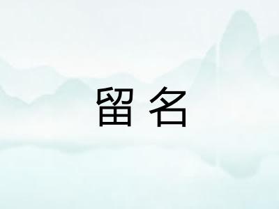 留名