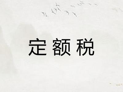 定额税