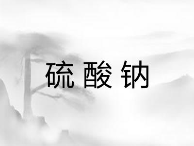 硫酸钠