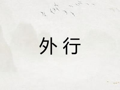 外行