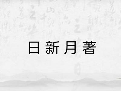 日新月著