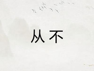 从不