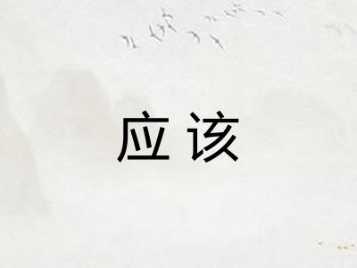 应该