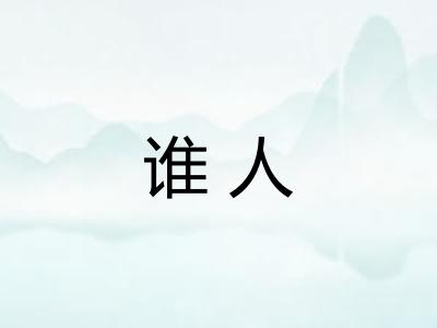 谁人
