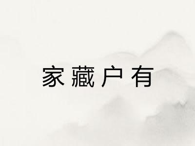 家藏户有