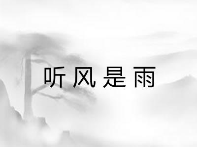 听风是雨