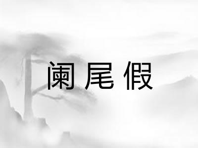 阑尾假