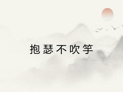 抱瑟不吹竽