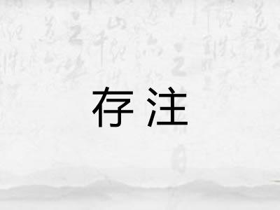 存注