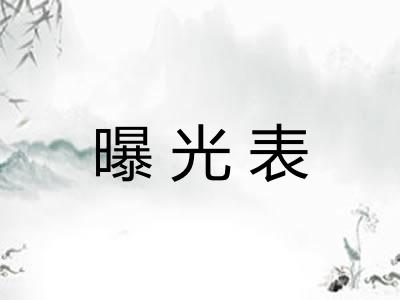 曝光表