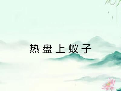 热盘上蚁子