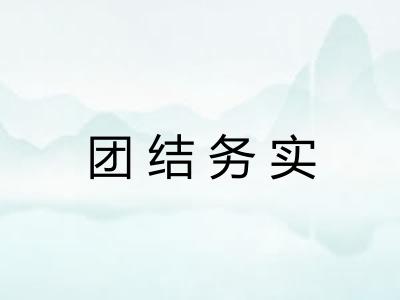 团结务实