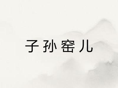 子孙窑儿