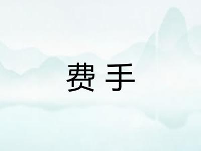 费手