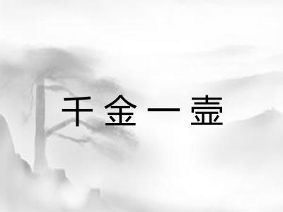 千金一壸