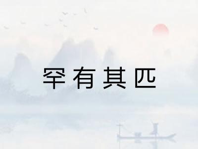 罕有其匹