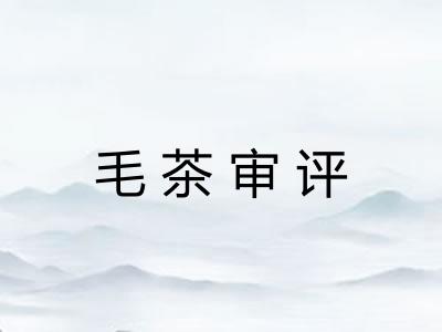 毛茶审评