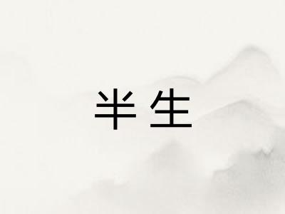 半生