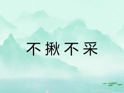 不揪不采