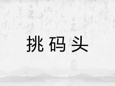 挑码头