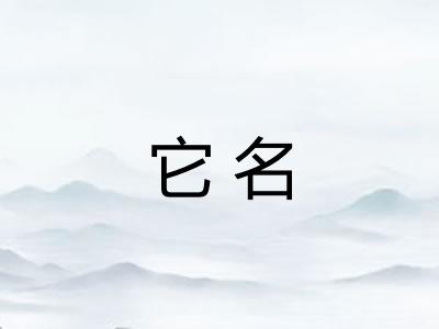 它名