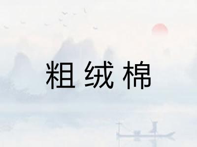粗绒棉