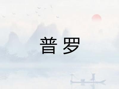 普罗