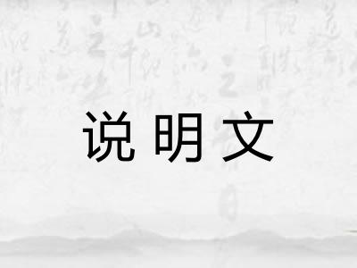 说明文
