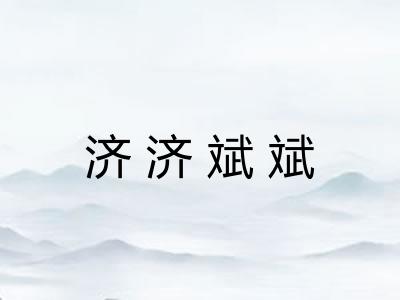 济济斌斌