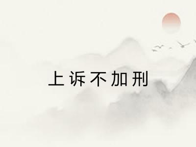 上诉不加刑