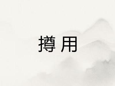 撙用